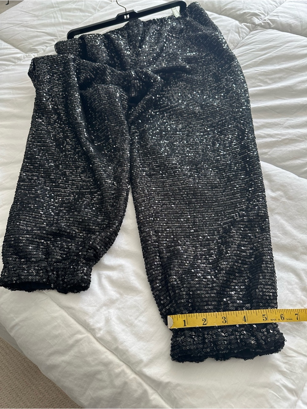 Sequin Jogger Style Black Pants size XL - Picture 15 of 17